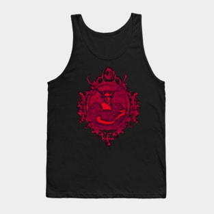 Aesthetics, darkness, gothic, Halloween, Horror, romantic, moon, dark academia, love, romantic, statue, vintage, retro, artistic, artsy, classy, butterfly, flowers, floral Tank Top